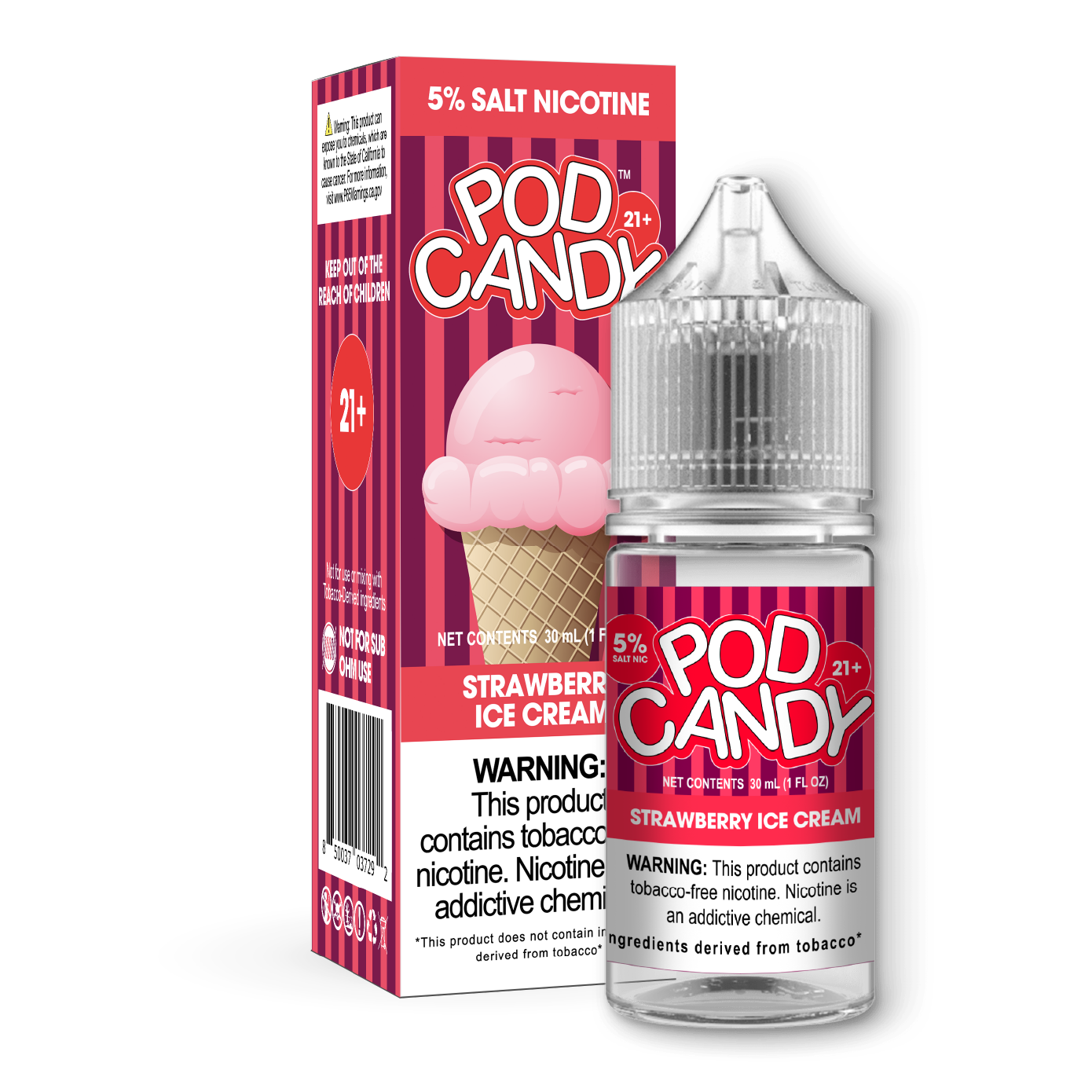 Pod Candy Strawberry Ice Cream 5%