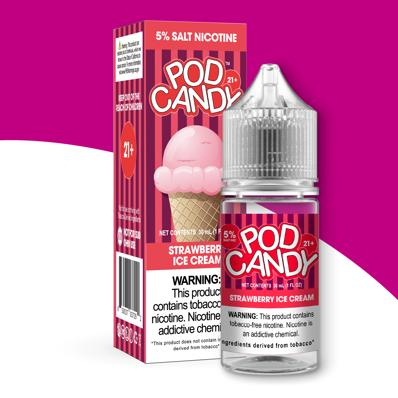 Pod Candy Strawberry Ice Cream 5%